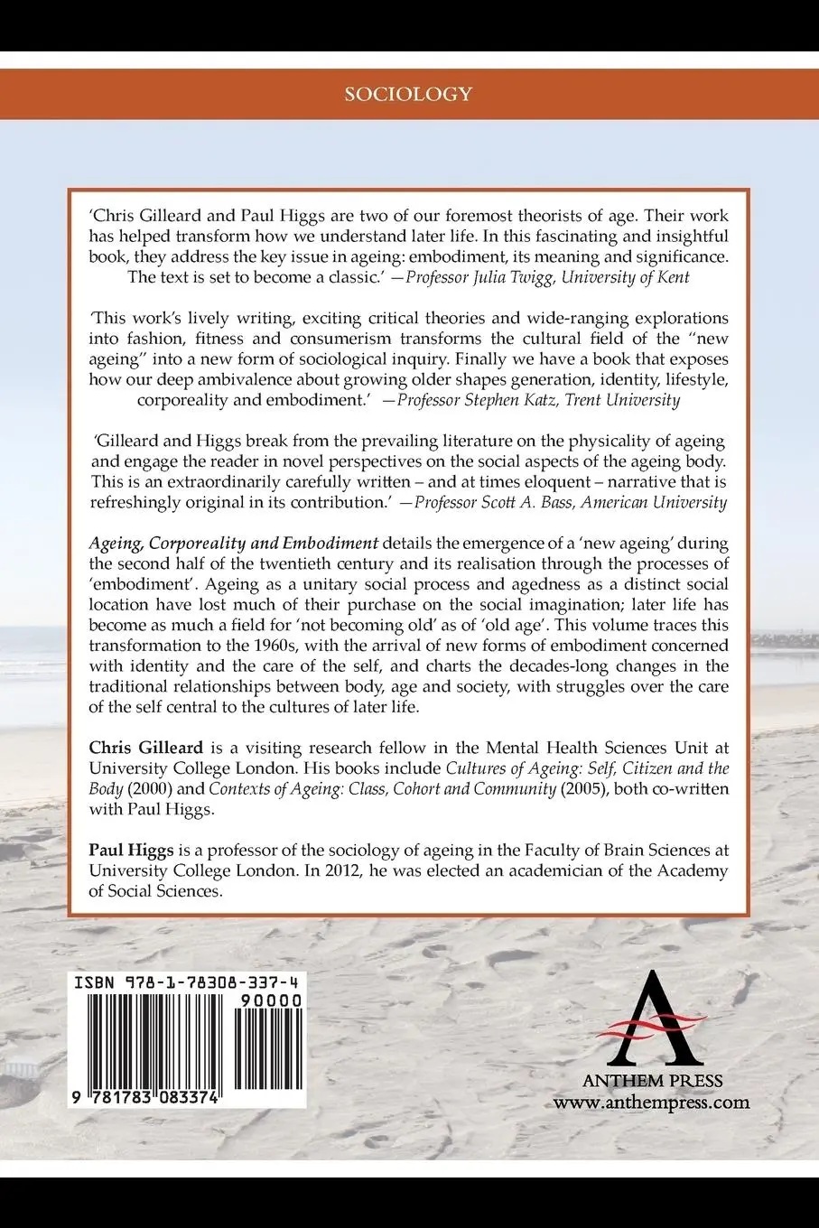 Rückseite: 9781783083374 | Ageing, Corporeality and Embodiment | Chris Gilleard (u. a.) | Buch