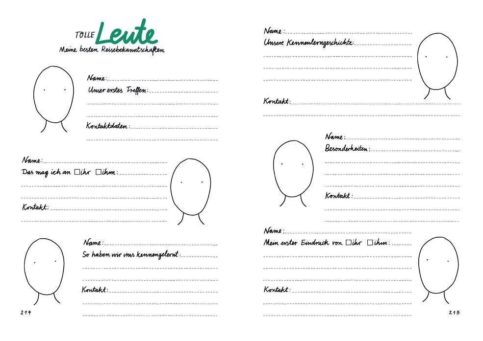 Bild: 9783442393374 | Tagebuch - für große und kleine Reisen | Zum Ankreuzen und Ausfüllen