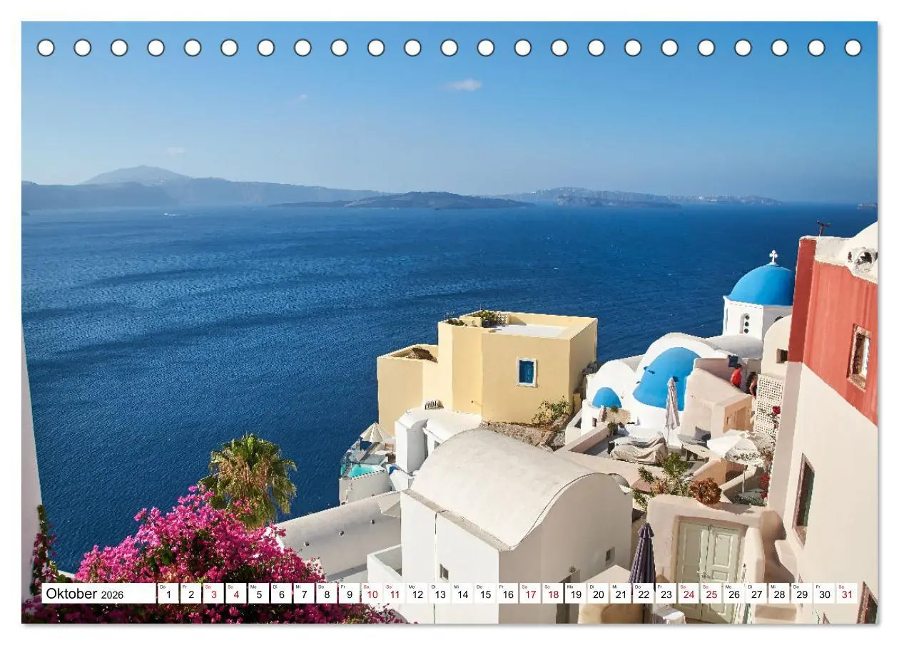 Bild: 9783457623374 | Santorini - Strahlendes Weiß an der Caldera (Tischkalender 2026 DIN...