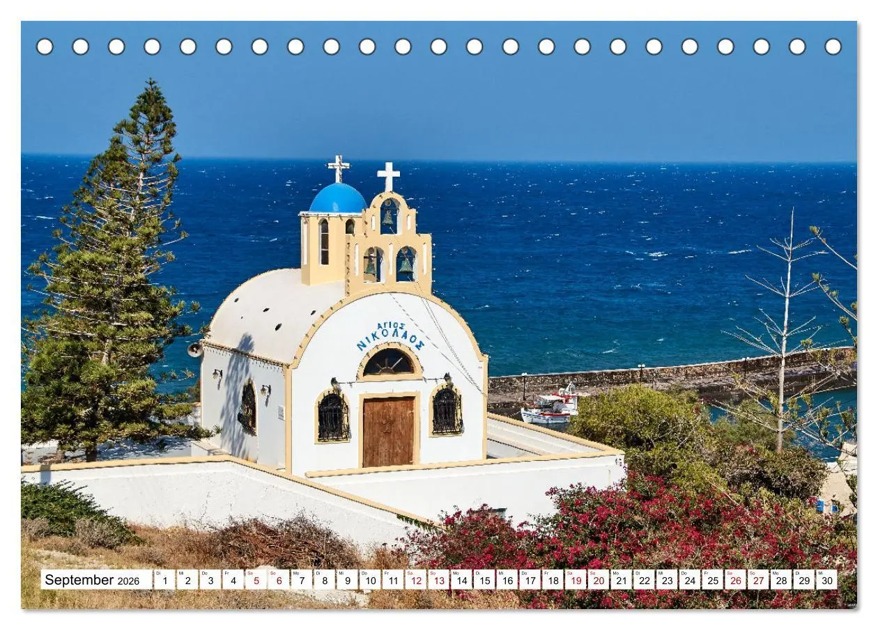 Bild: 9783457623374 | Santorini - Strahlendes Weiß an der Caldera (Tischkalender 2026 DIN...