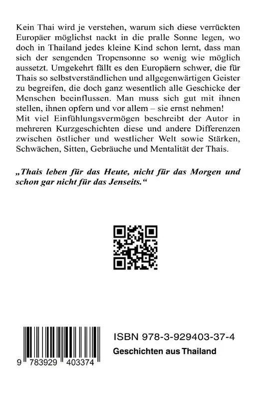 Rückseite: 9783929403374 | Geschichten aus Thailand | Günther Ruffert | Taschenbuch | Deutsch