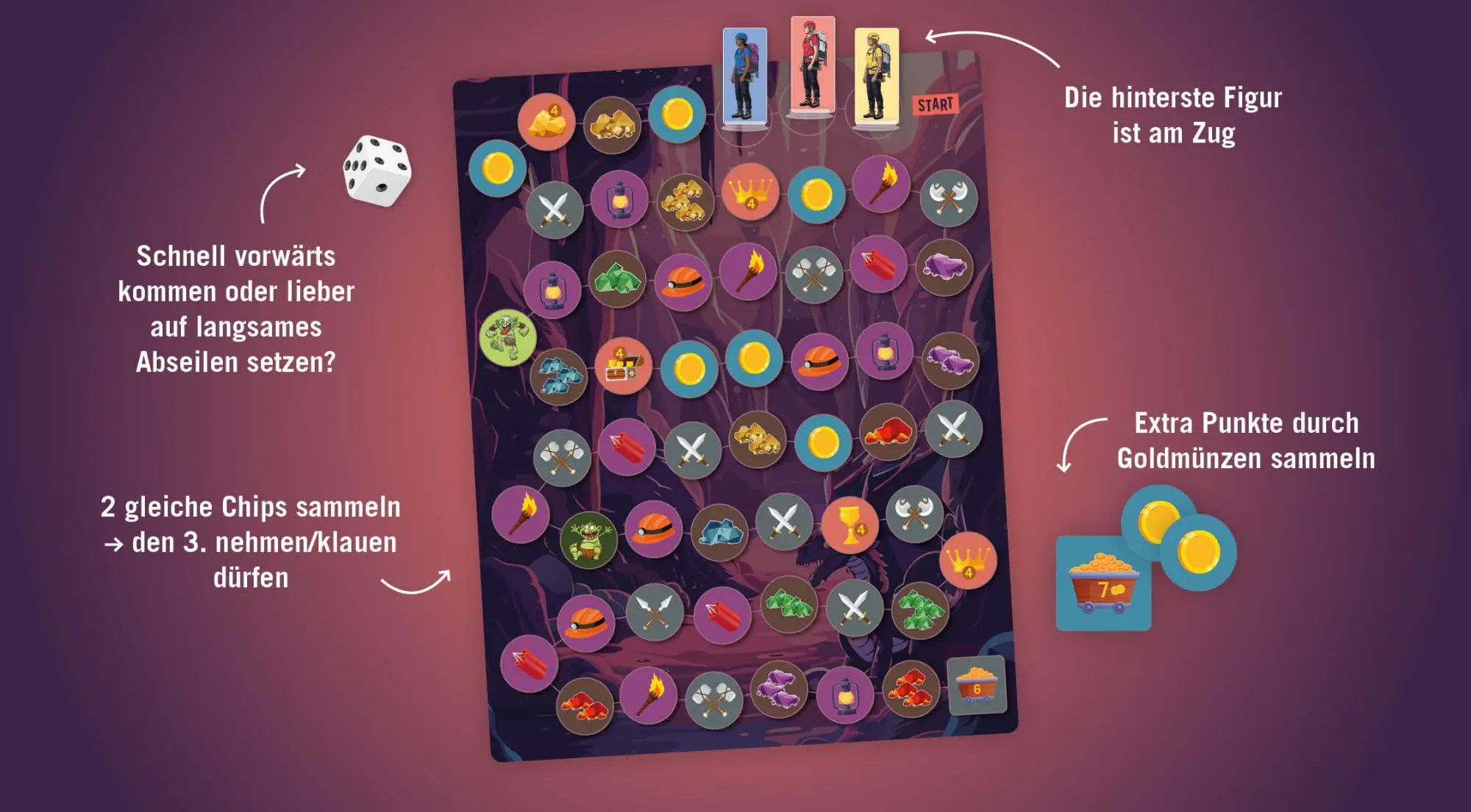 Bild: 4260478343474 | Down - Expedition: Schatzjagd | Reiner Knizia | Spiel | 74 S. | 2025