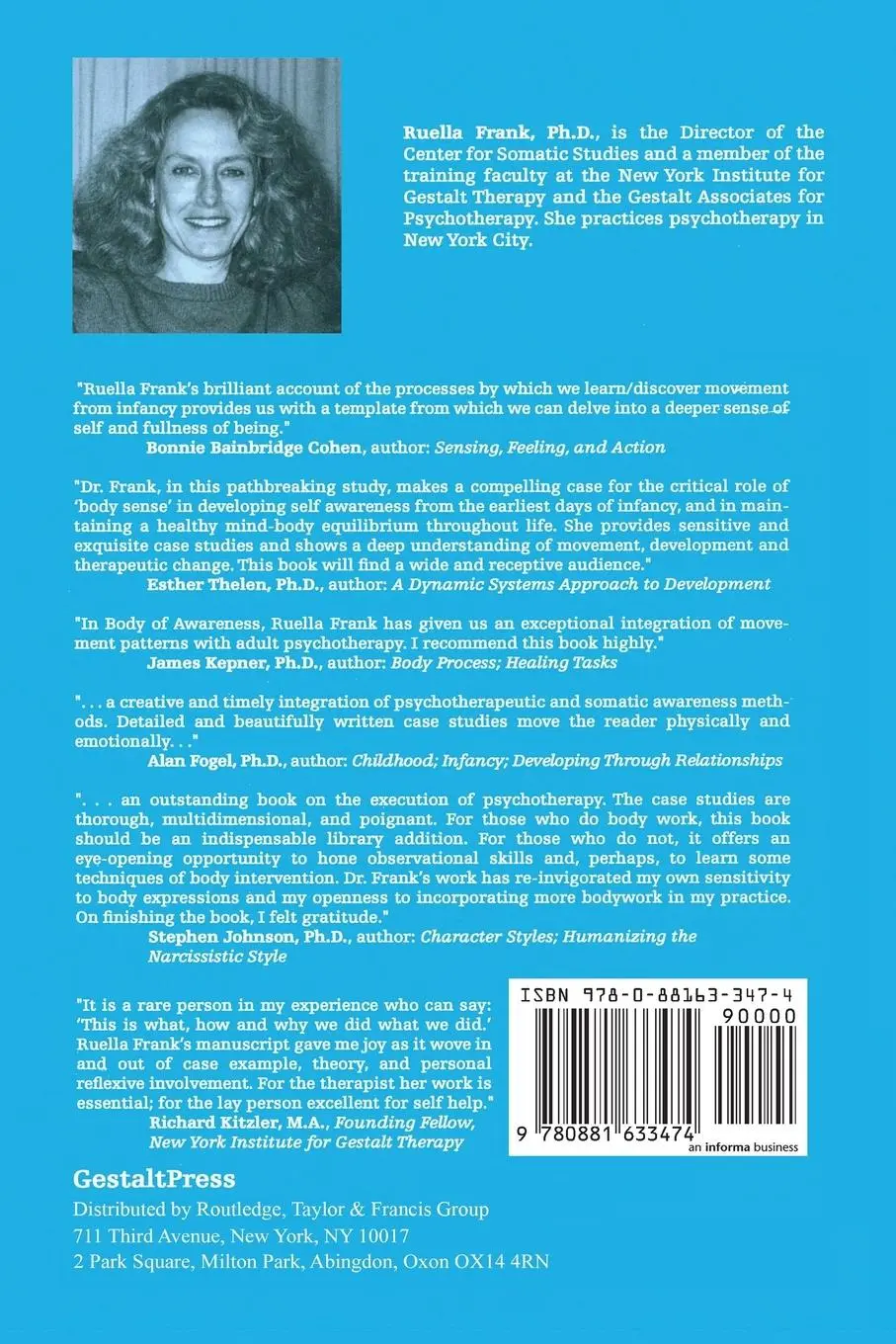 Rückseite: 9780881633474 | Body of Awareness | Ruella Frank | Taschenbuch | Englisch | 2001