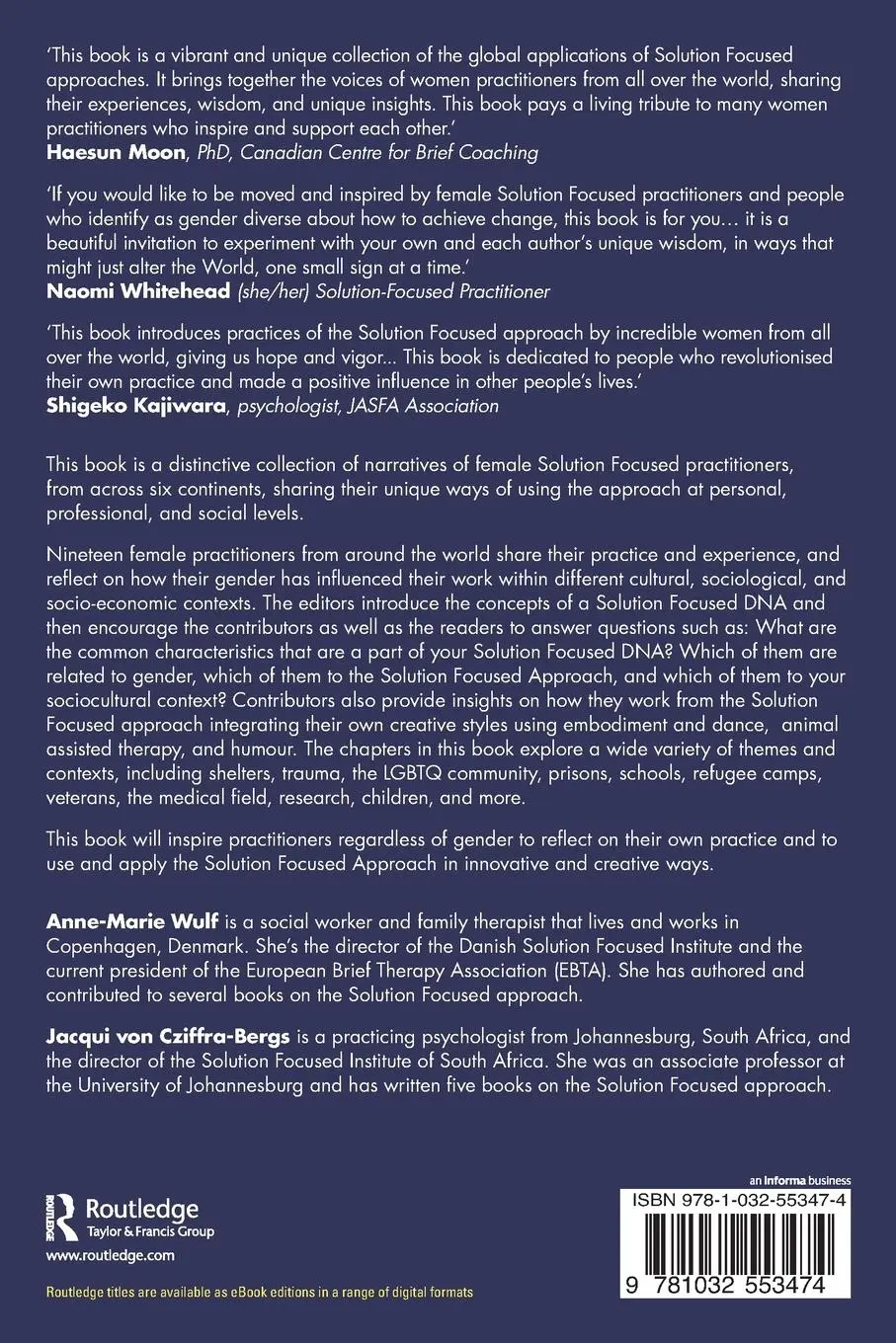 Rückseite: 9781032553474 | Women's Perspectives on the Solution Focused Approach | Taschenbuch