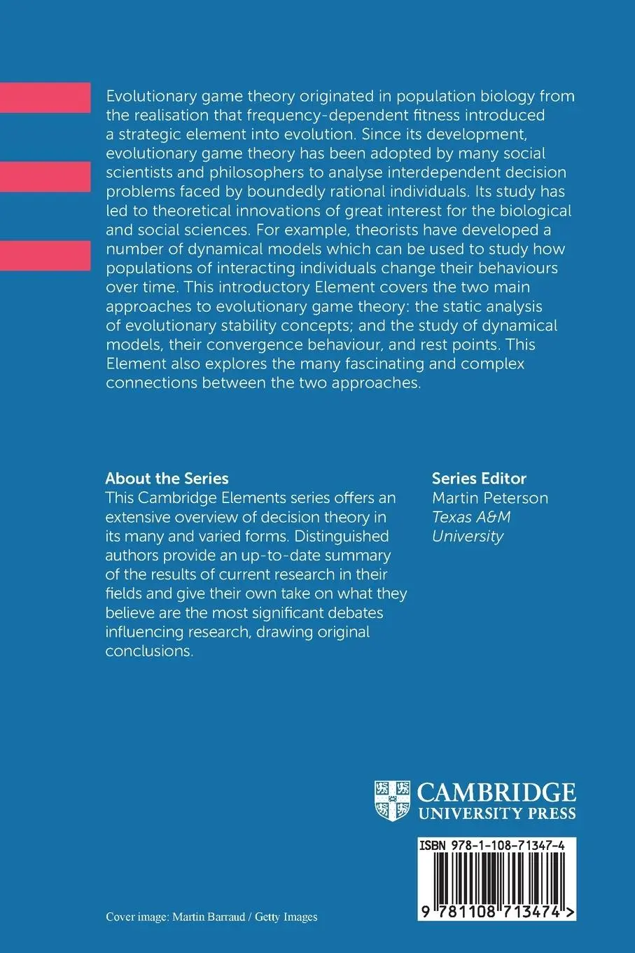 Rückseite: 9781108713474 | Evolutionary Game Theory | J McKenzie Alexander | Taschenbuch | 2023