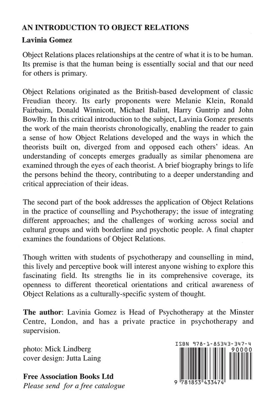 Rückseite: 9781853433474 | Introduction to Object Relation PB | Lavinia Gomez | Taschenbuch