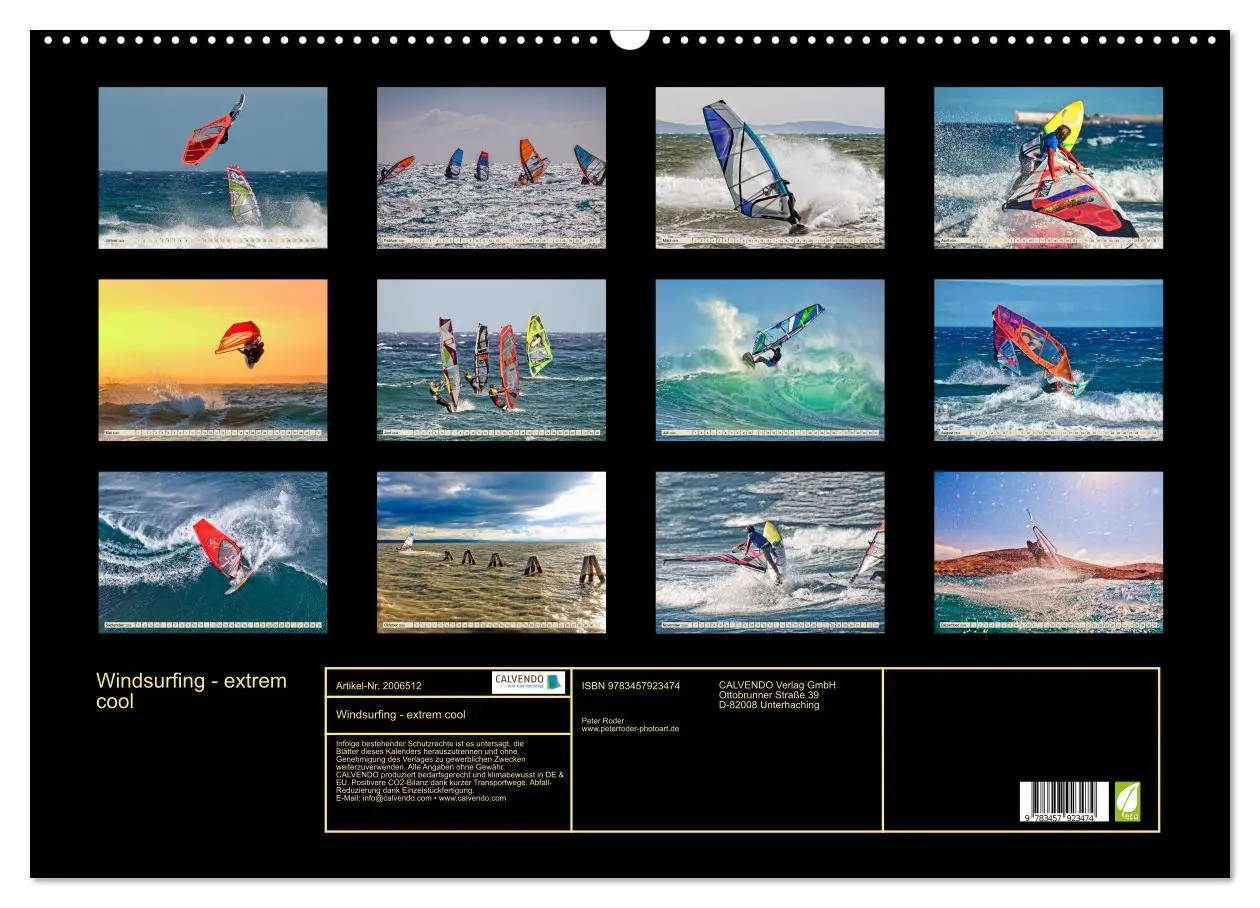 Bild: 9783457923474 | Windsurfing - extrem cool (Wandkalender 2026 DIN A2 quer), CALVENDO...