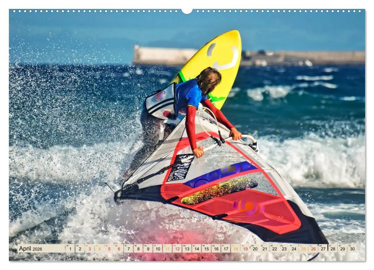 Bild: 9783457923474 | Windsurfing - extrem cool (Wandkalender 2026 DIN A2 quer), CALVENDO...