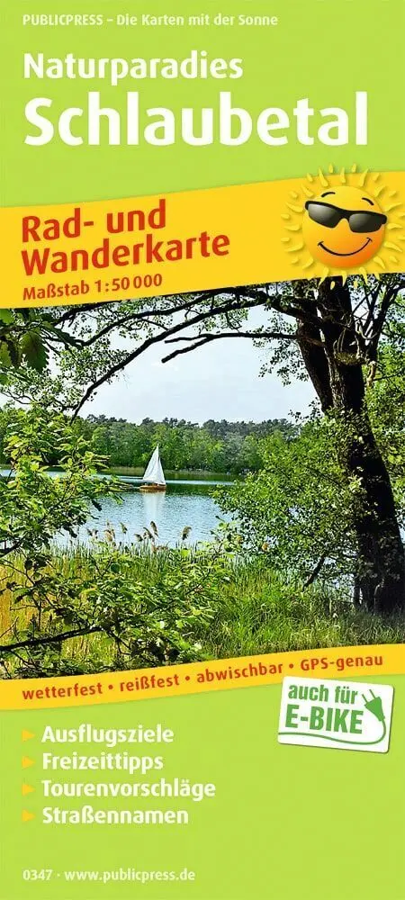 Cover: 9783747303474 | Naturparadies Schlaubetal | (Land-)Karte | Rad- und Wanderkarte | 2019
