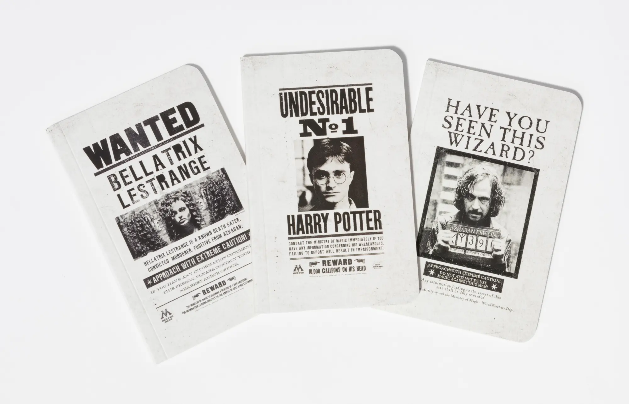 Cover: 9781683833574 | Harry Potter: Wanted Posters Pocket Notebook Collection (Set of 3)