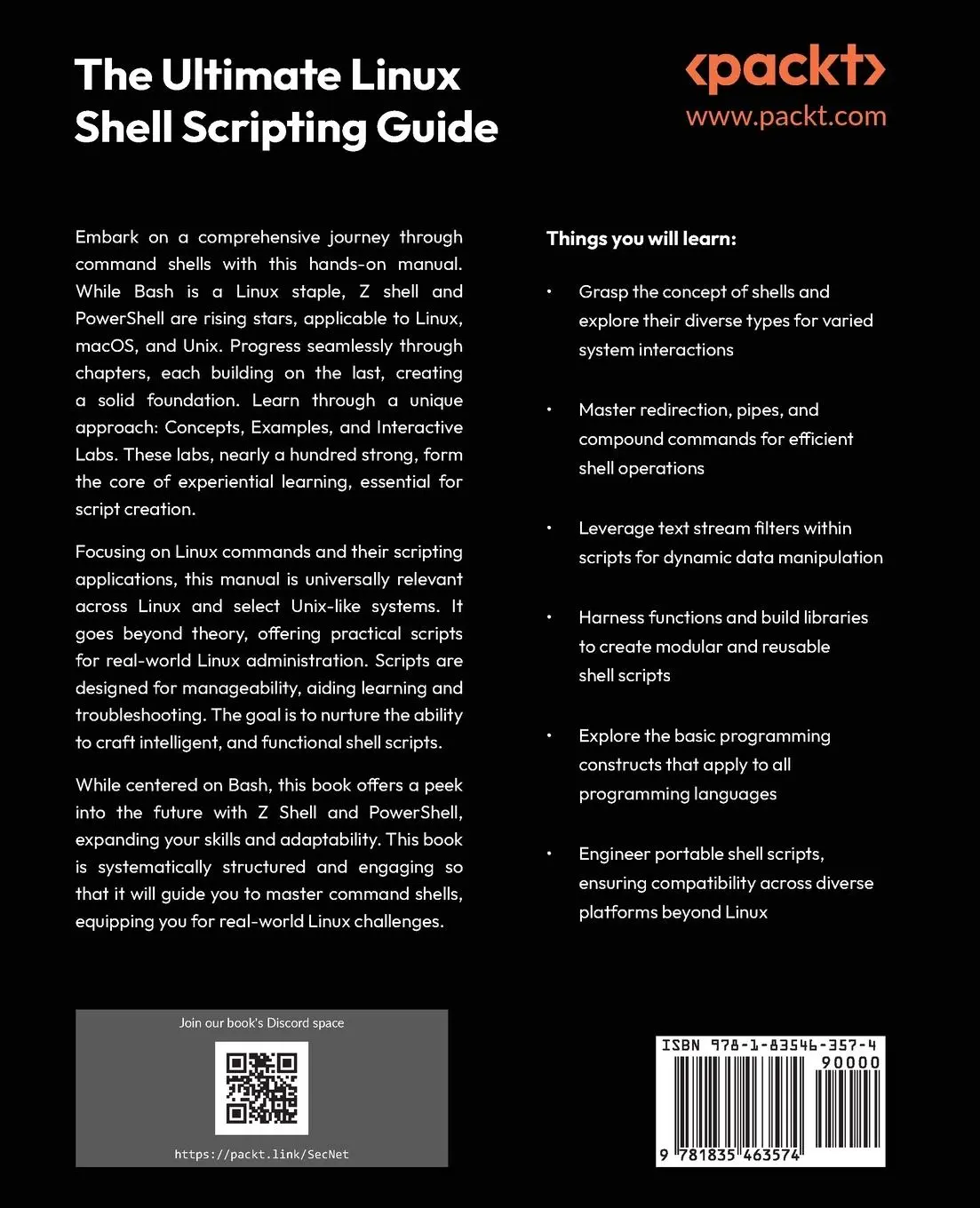 Rückseite: 9781835463574 | The Ultimate Linux Shell Scripting Guide | Donald A. Tevault | Buch Rückseite: 9781835463574 | The Ultimate Linux Shell Scripting Guide | Donald A. Tevault | Buch