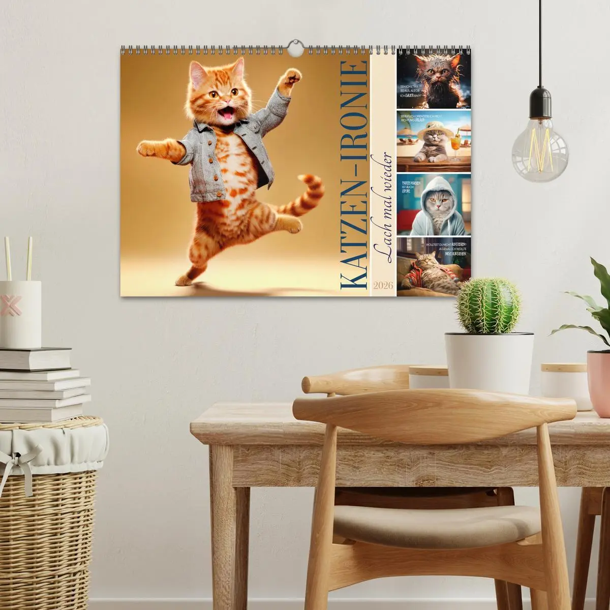 Bild: 9783457463574 | KATZEN-IRONIE Lach mal wieder (Wandkalender 2026 DIN A3 quer),...