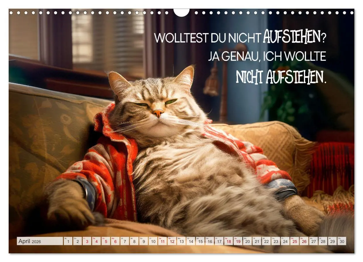 Bild: 9783457463574 | KATZEN-IRONIE Lach mal wieder (Wandkalender 2026 DIN A3 quer),...
