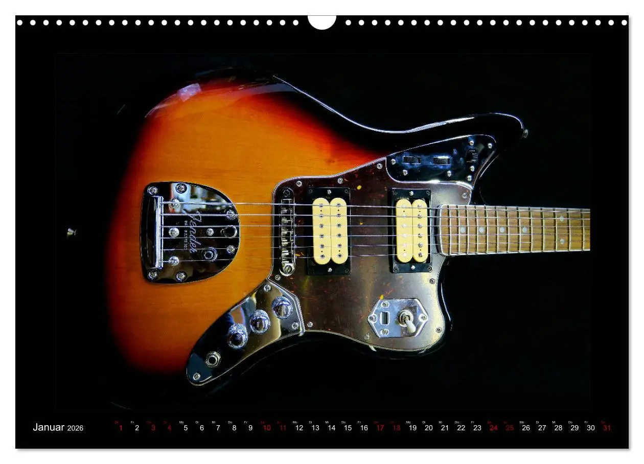 Bild: 9783457843574 | Rockgitarren im Blitzlicht (Wandkalender 2026 DIN A3 quer),...