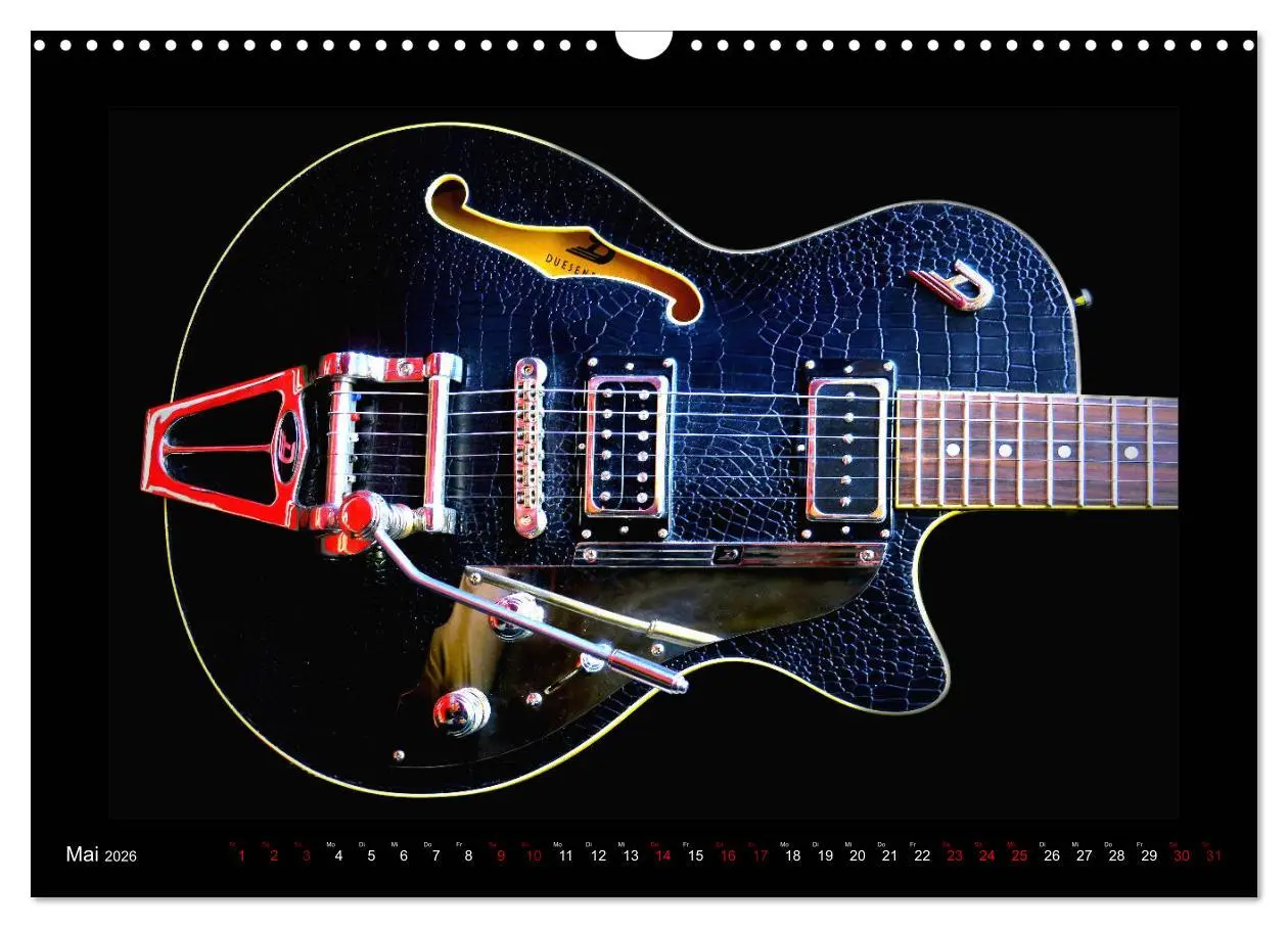 Bild: 9783457843574 | Rockgitarren im Blitzlicht (Wandkalender 2026 DIN A3 quer),...