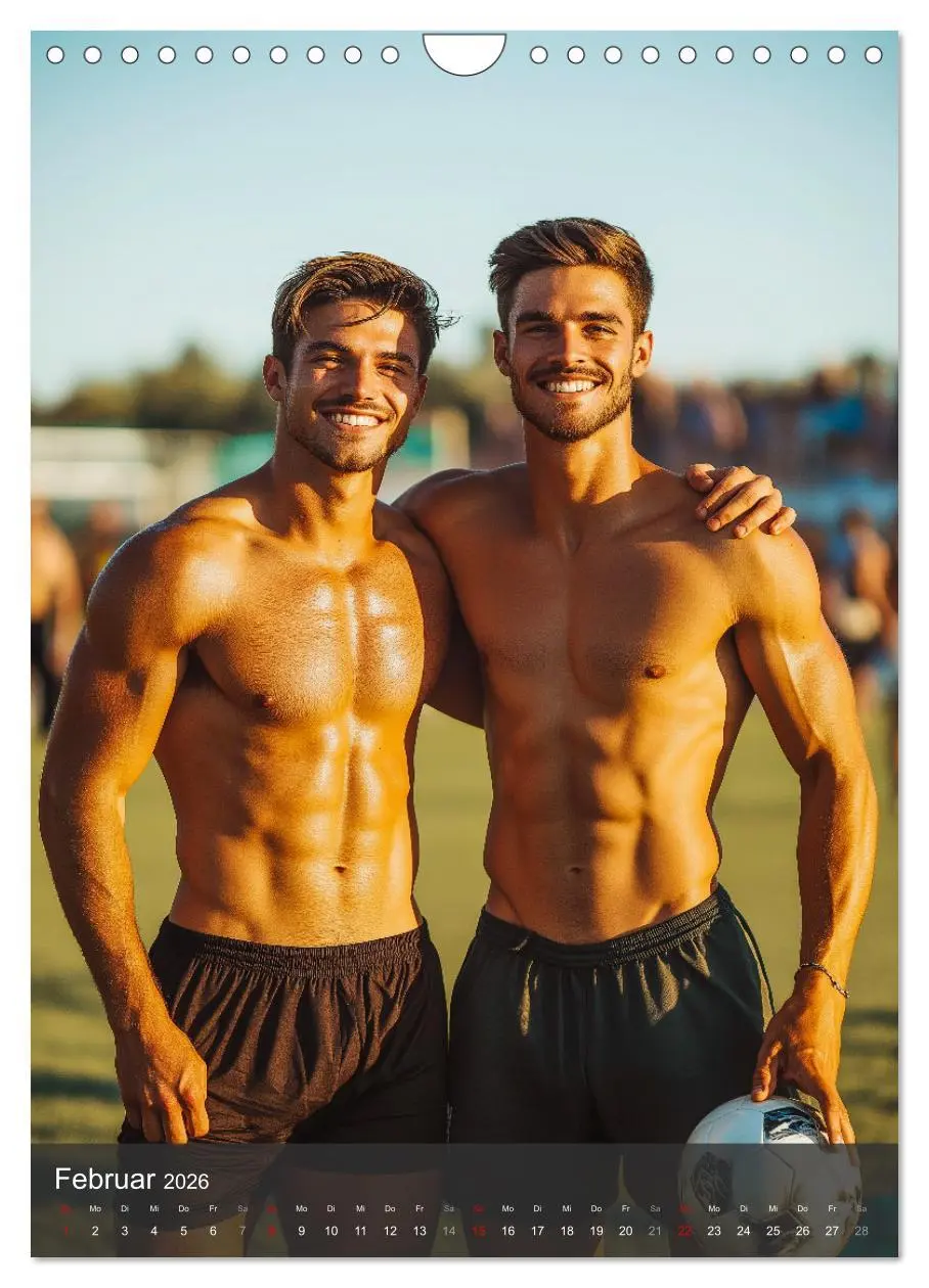 Bild: 9783516243574 | SEXY JUNGS - Nackte Haut beim Fußball (Wandkalender 2026 DIN A4...