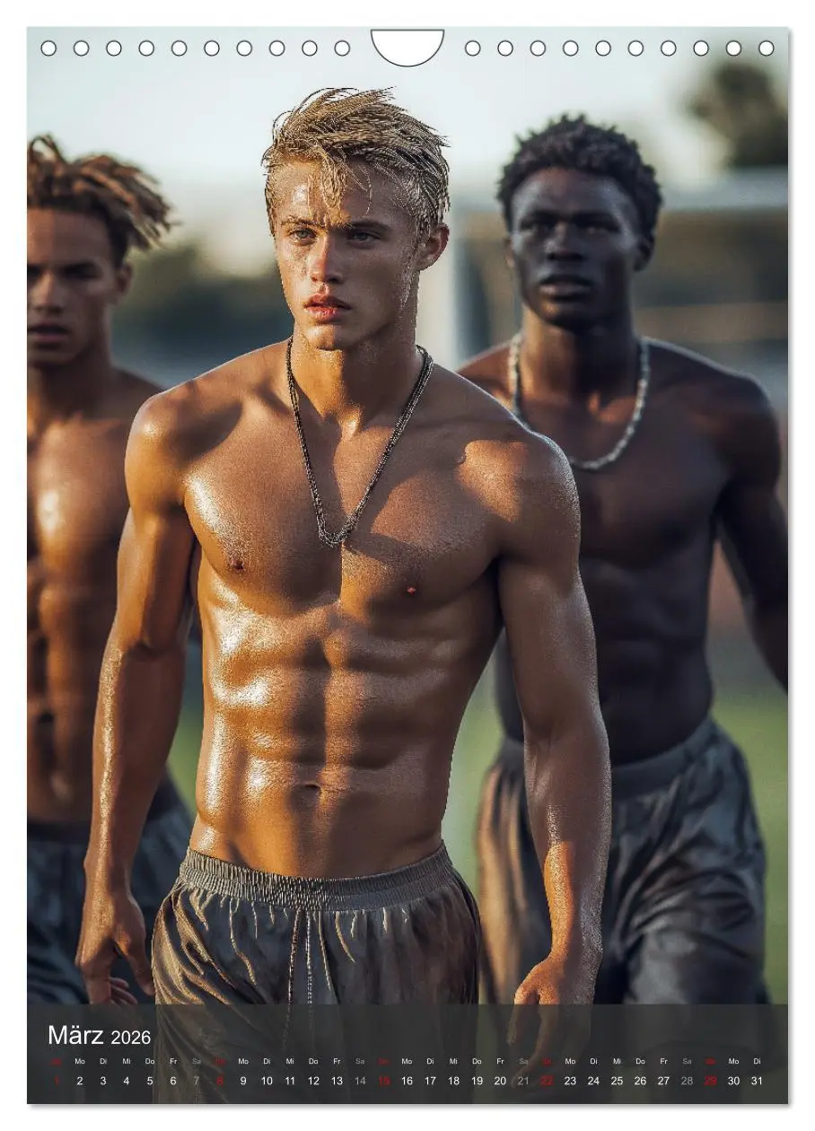 Bild: 9783516243574 | SEXY JUNGS - Nackte Haut beim Fußball (Wandkalender 2026 DIN A4...
