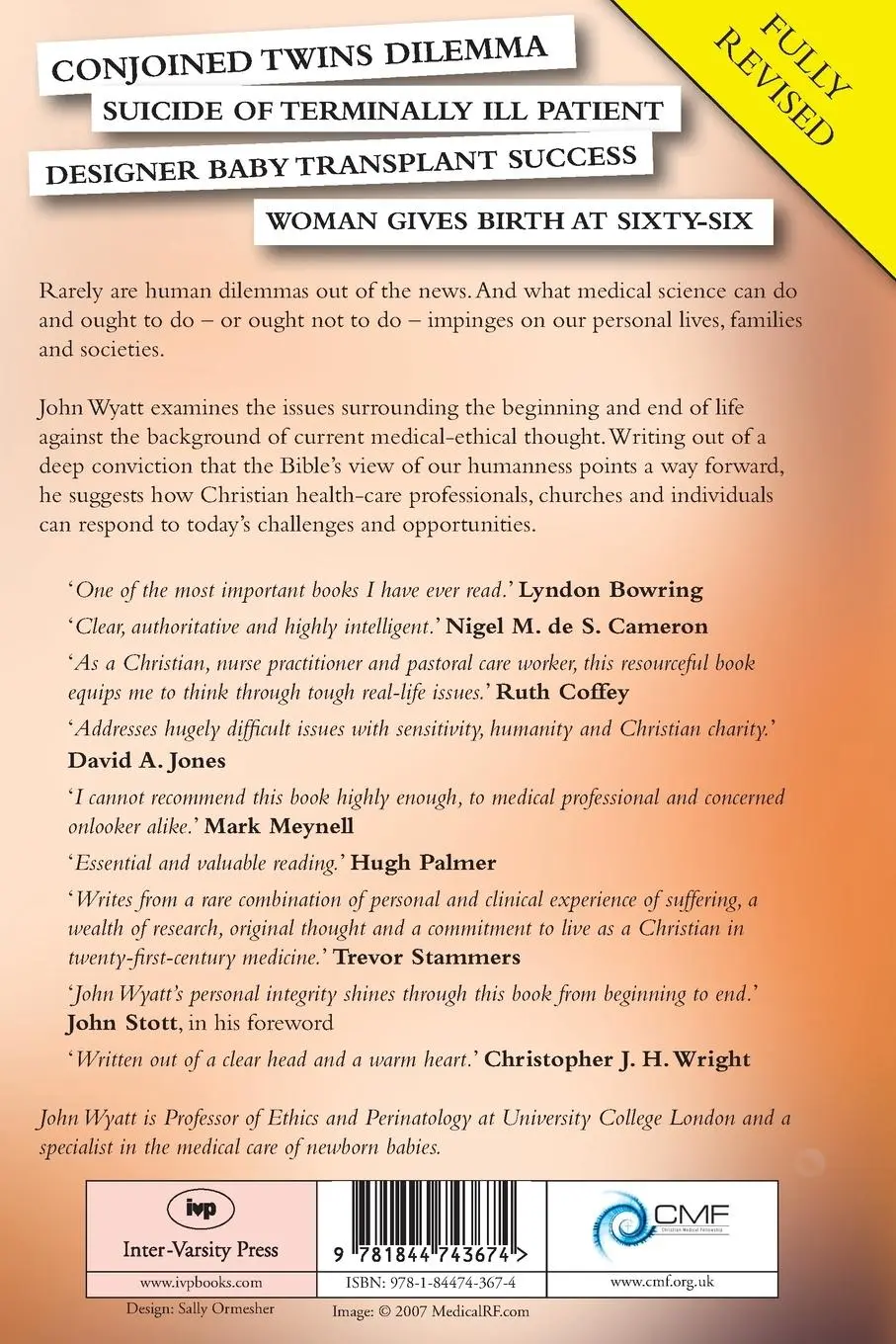 Rückseite: 9781844743674 | Matters of Life and Death | John Wyatt | Taschenbuch | Englisch | 1992