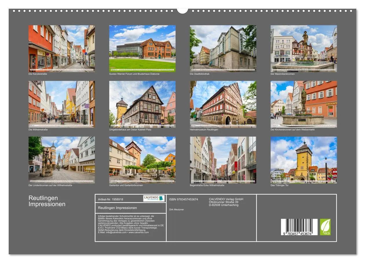 Bild: 9783457453674 | Reutlingen Impressionen (hochwertiger Premium Wandkalender 2026 DIN...