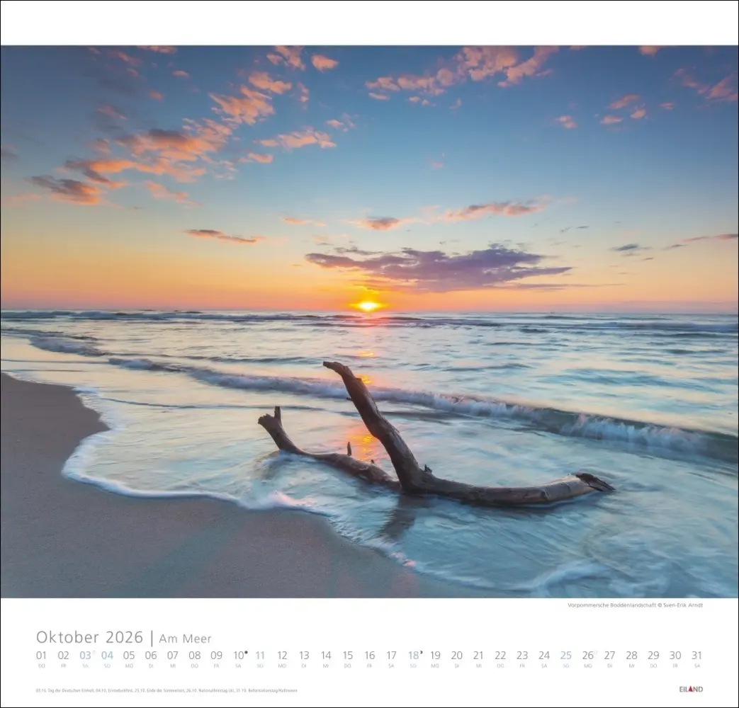 Bild: 9783964023674 | Am Meer Edition Kalender 2026 - Sand, Wind und Wellen | Kalender