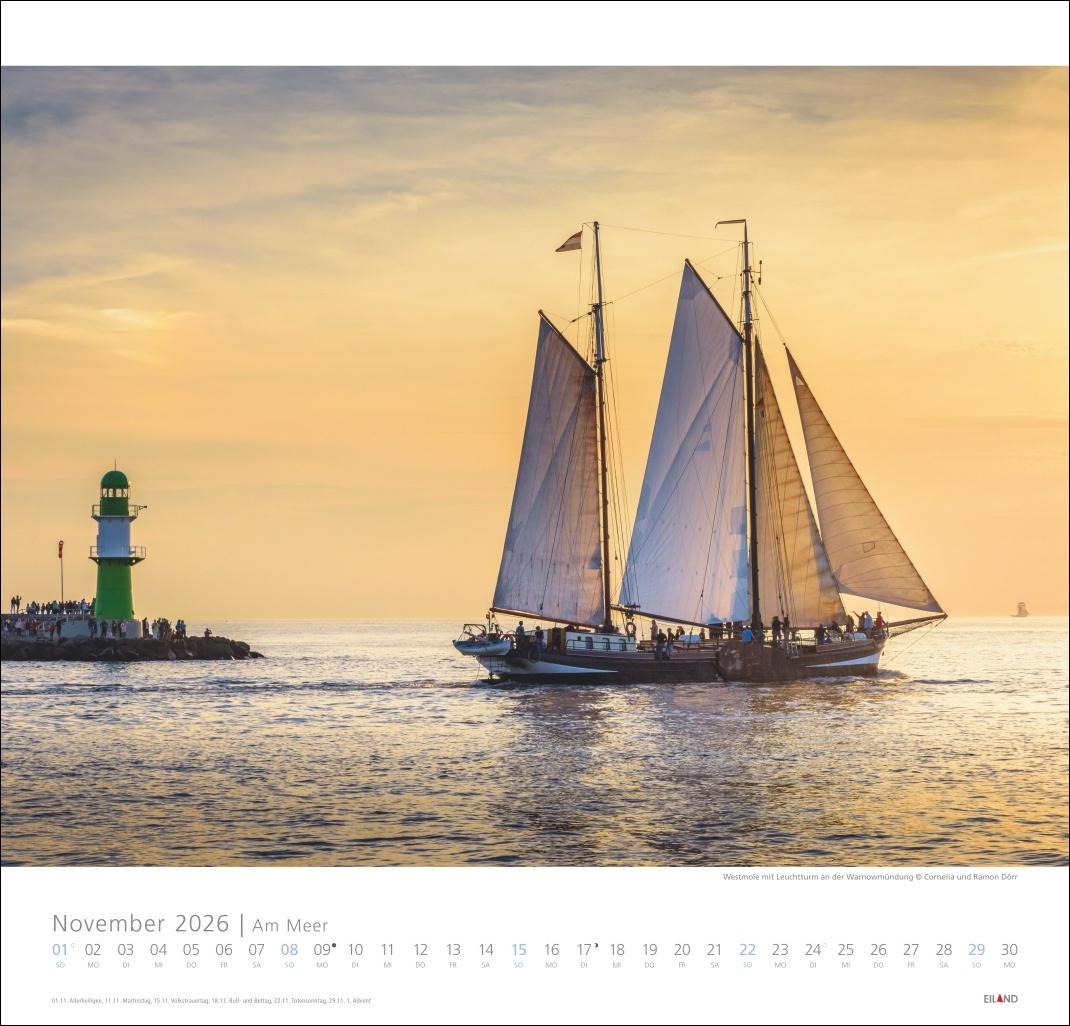 Bild: 9783964023674 | Am Meer Edition Kalender 2026 - Sand, Wind und Wellen | Hans Jessel
