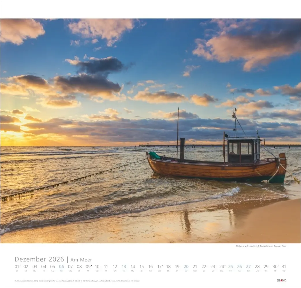 Bild: 9783964023674 | Am Meer Edition Kalender 2026 - Sand, Wind und Wellen | Kalender
