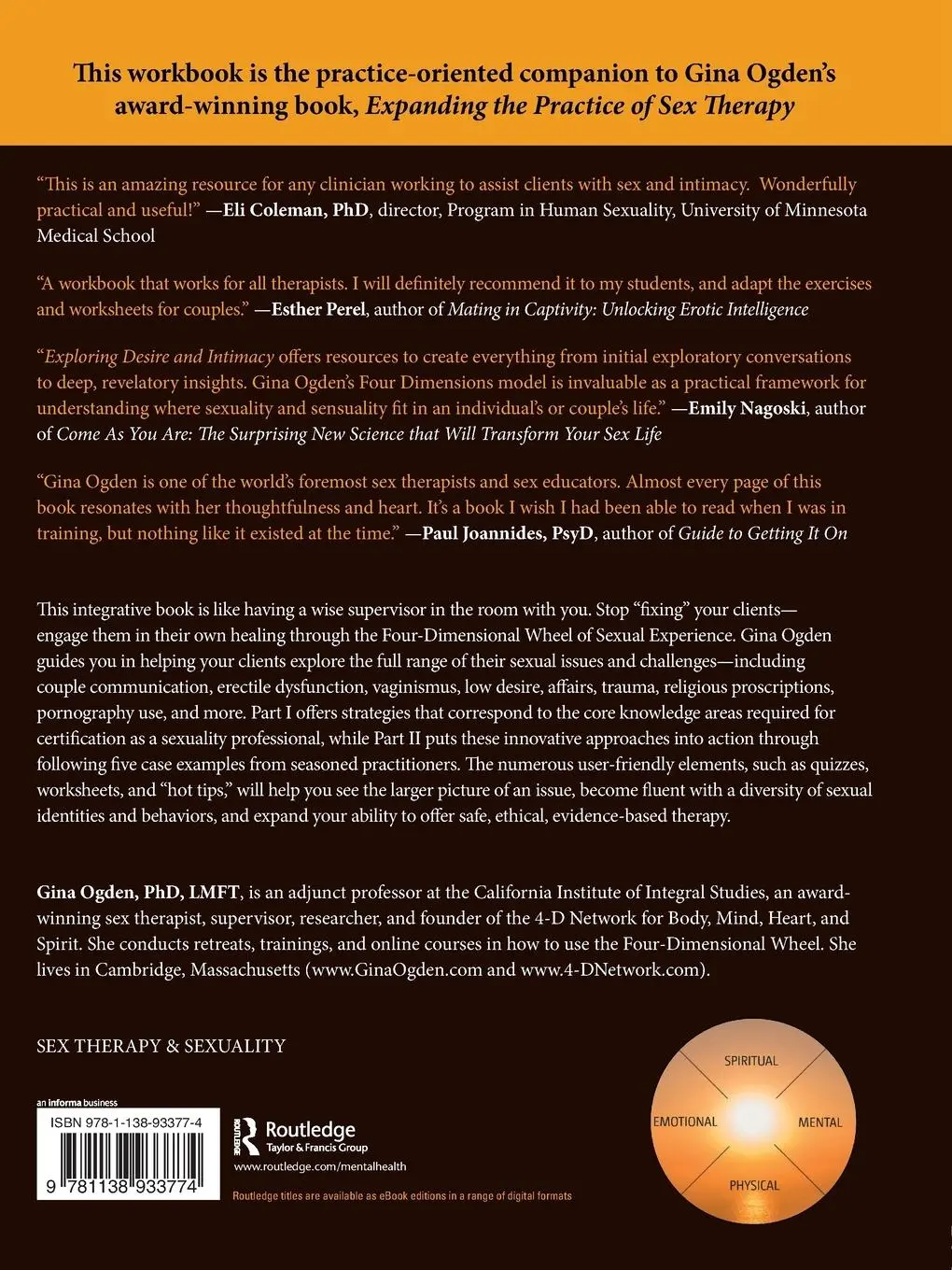 Rückseite: 9781138933774 | Exploring Desire and Intimacy | A Workbook for Creative Clinicians