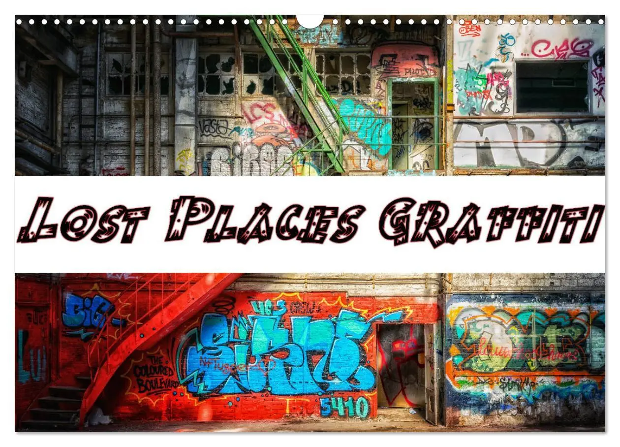Cover: 9783457823774 | Lost Places Graffiti (Wandkalender 2026 DIN A3 quer), CALVENDO...