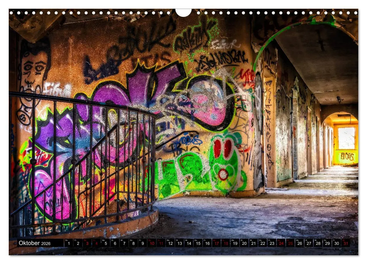 Bild: 9783457823774 | Lost Places Graffiti (Wandkalender 2026 DIN A3 quer), CALVENDO...