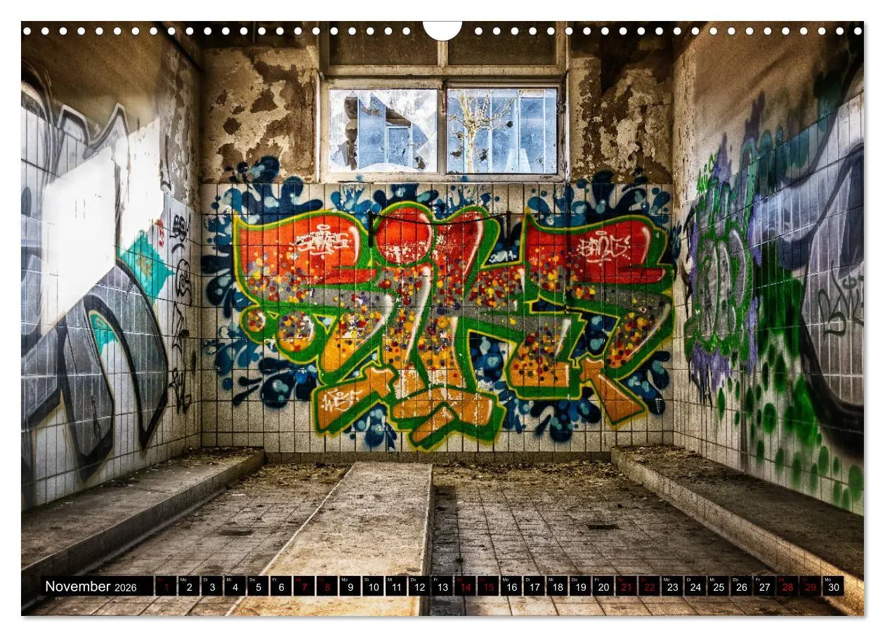 Bild: 9783457823774 | Lost Places Graffiti (Wandkalender 2026 DIN A3 quer), CALVENDO...