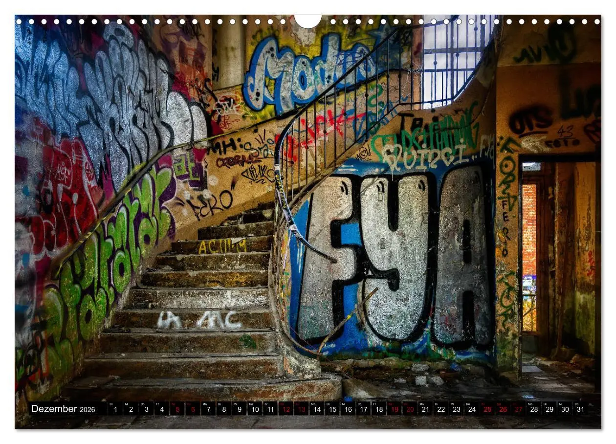 Bild: 9783457823774 | Lost Places Graffiti (Wandkalender 2026 DIN A3 quer), CALVENDO...