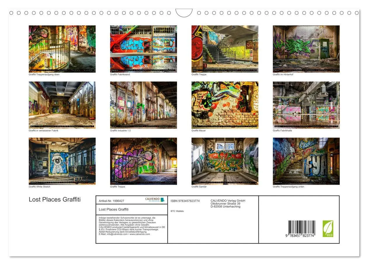 Bild: 9783457823774 | Lost Places Graffiti (Wandkalender 2026 DIN A3 quer), CALVENDO...