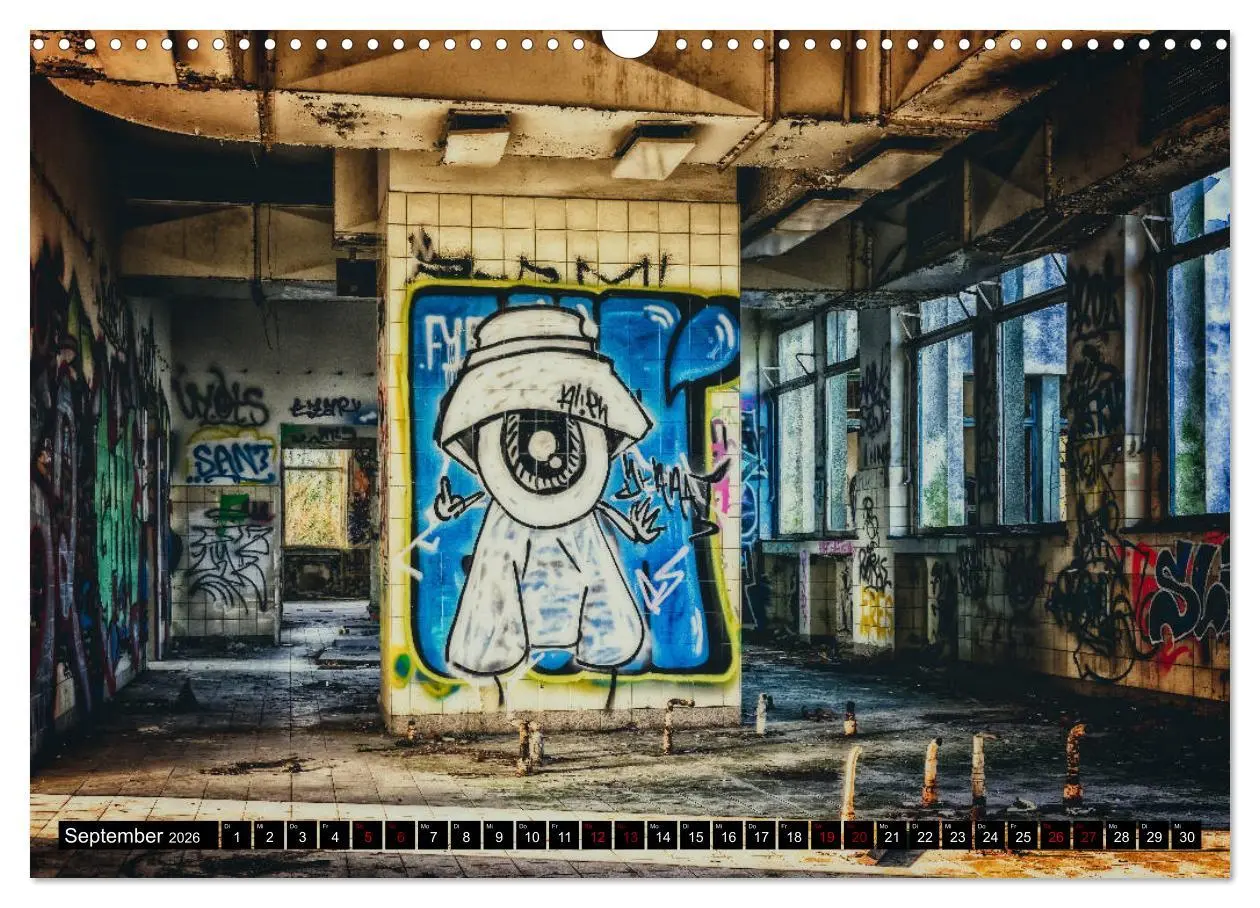 Bild: 9783457823774 | Lost Places Graffiti (Wandkalender 2026 DIN A3 quer), CALVENDO...