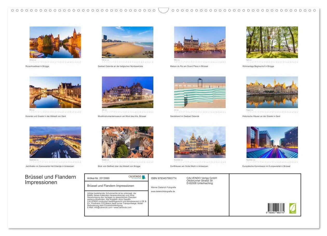 Bild: 9783457993774 | Brüssel und Flandern Impressionen (Wandkalender 2026 DIN A2 quer),...