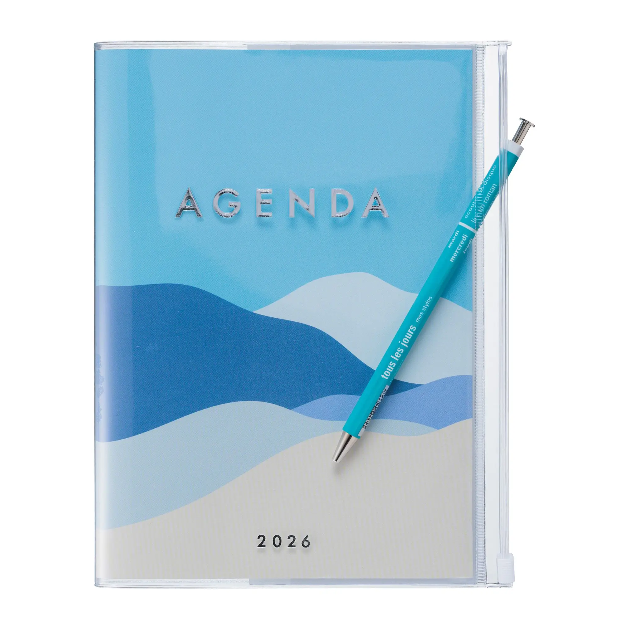 Bild: 4550045143874 | MARK'S 2025/26 Taschenkalender, A6 Mountain // Blue | MARK'S Inc.
