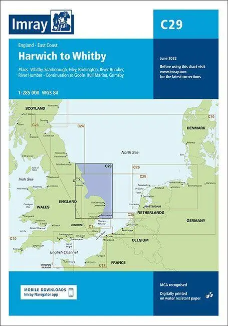 Cover: 9781786793874 | C29 Harwich to Whitby | Imray C Series | (Land-)Karte | Englisch