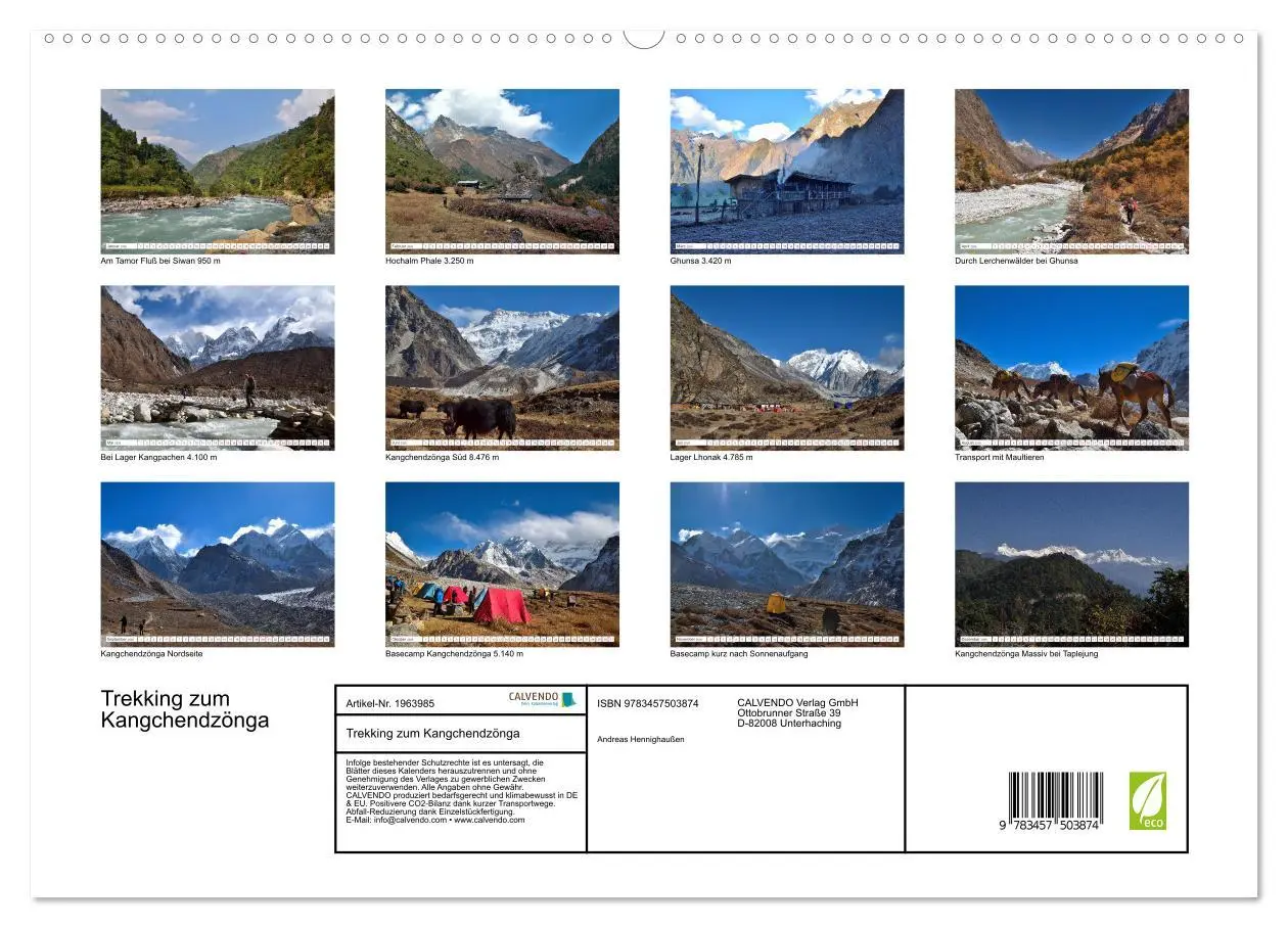 Bild: 9783457503874 | Trekking zum Kangchendzönga (hochwertiger Premium Wandkalender 2026...