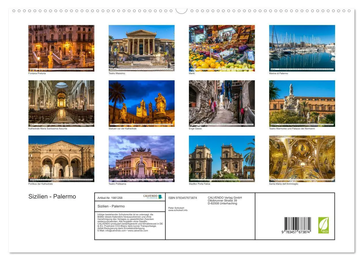 Bild: 9783457673874 | Sizilien - Palermo (hochwertiger Premium Wandkalender 2026 DIN A2...