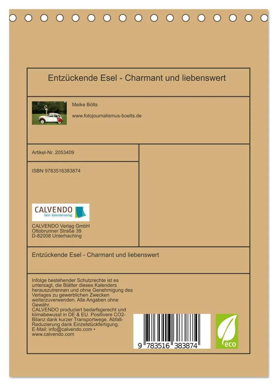 Bild: 9783516383874 | Entzückende Esel - Charmant und liebenswert (Tischkalender 2026 DIN...