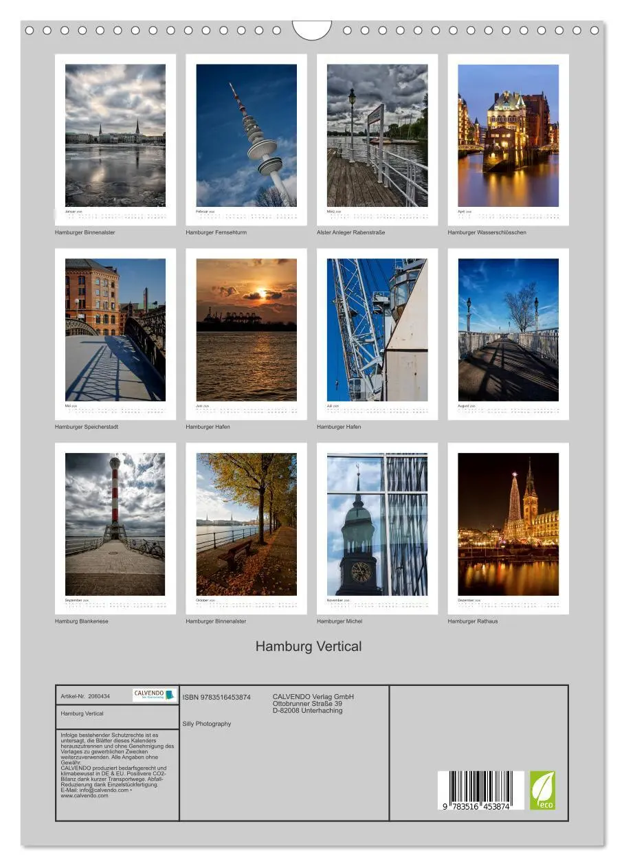 Bild: 9783516453874 | Hamburg Vertical (Wandkalender 2026 DIN A3 hoch), CALVENDO...