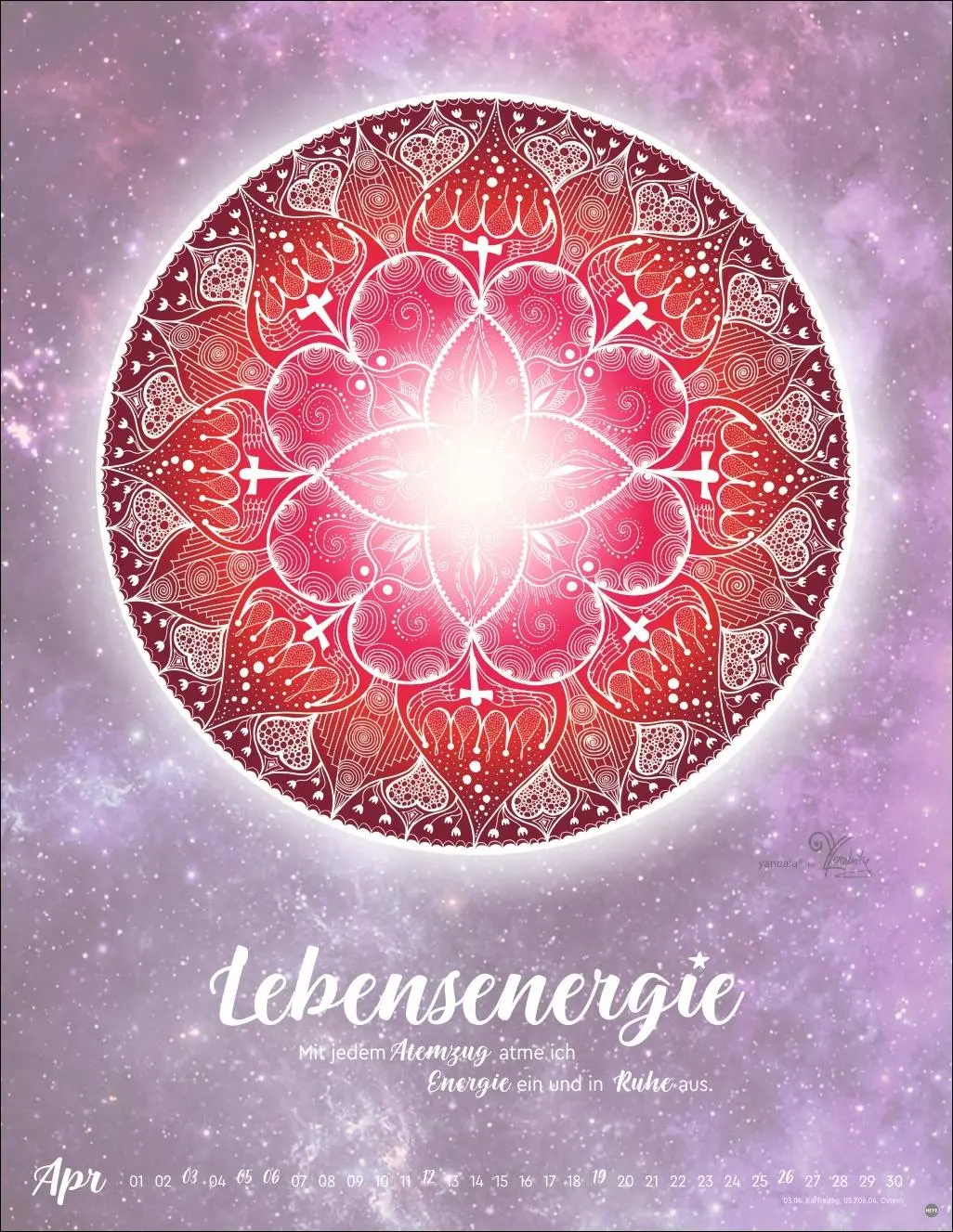 Bild: 9783756413874 | Lichtmomente Posterkalender 2026 - Magische Mandalas | Yvonne Lamberty