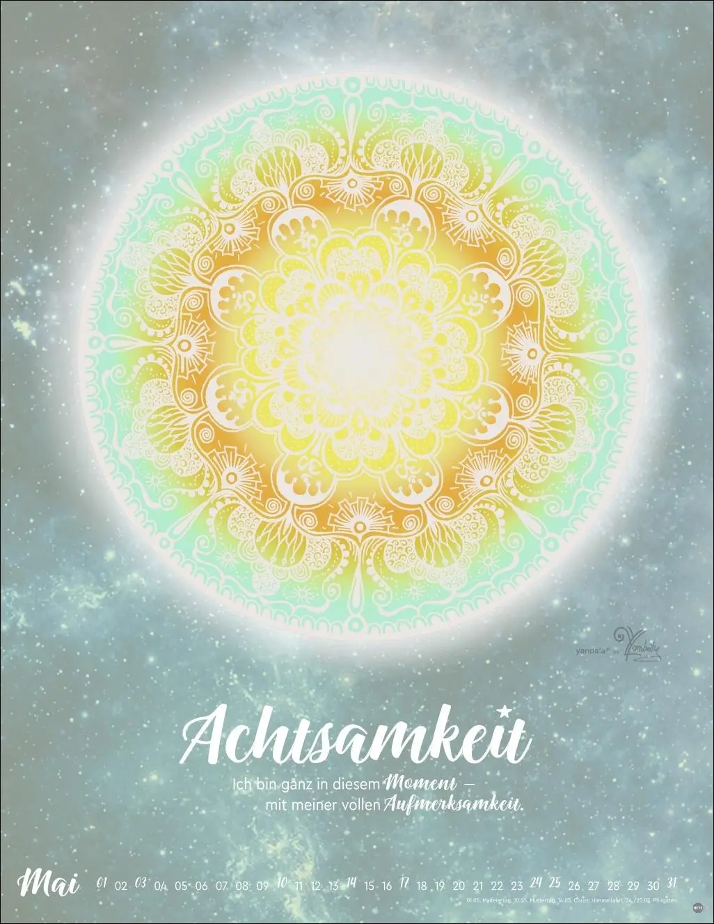 Bild: 9783756413874 | Lichtmomente Posterkalender 2026 - Magische Mandalas | Yvonne Lamberty