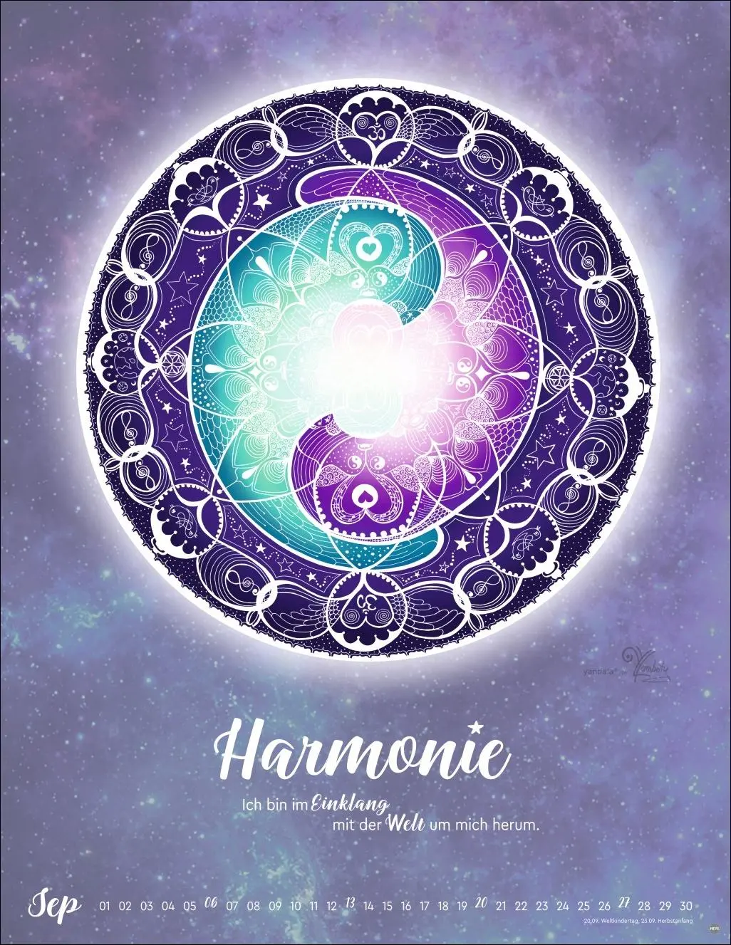 Bild: 9783756413874 | Lichtmomente Posterkalender 2026 - Magische Mandalas | Yvonne Lamberty