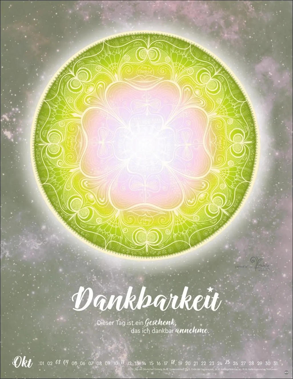 Bild: 9783756413874 | Lichtmomente Posterkalender 2026 - Magische Mandalas | Yvonne Lamberty