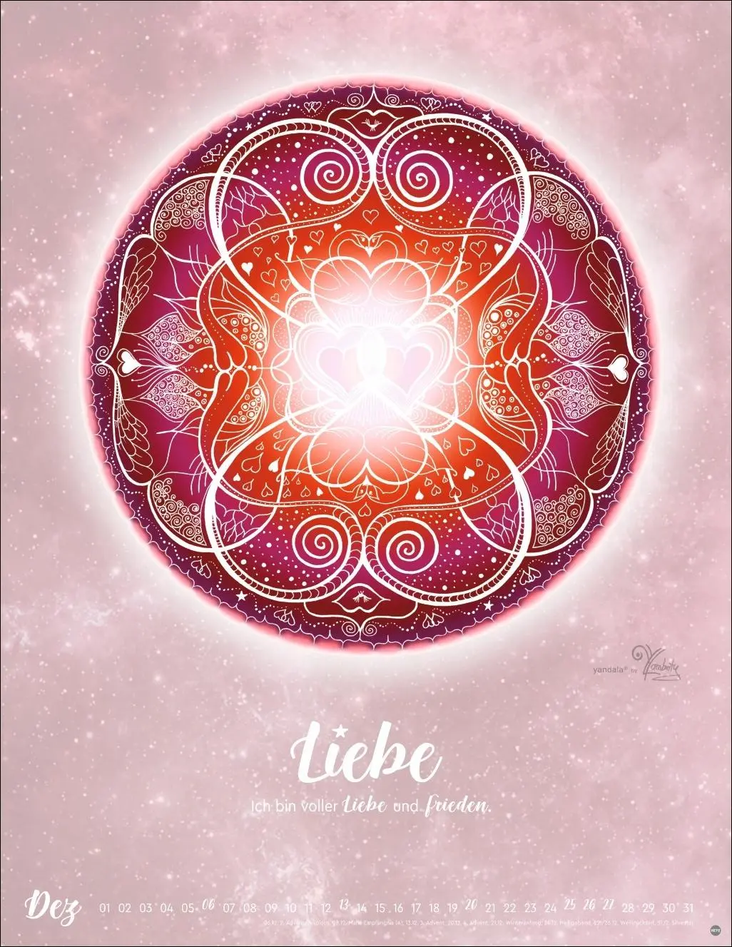 Bild: 9783756413874 | Lichtmomente Posterkalender 2026 - Magische Mandalas | Yvonne Lamberty