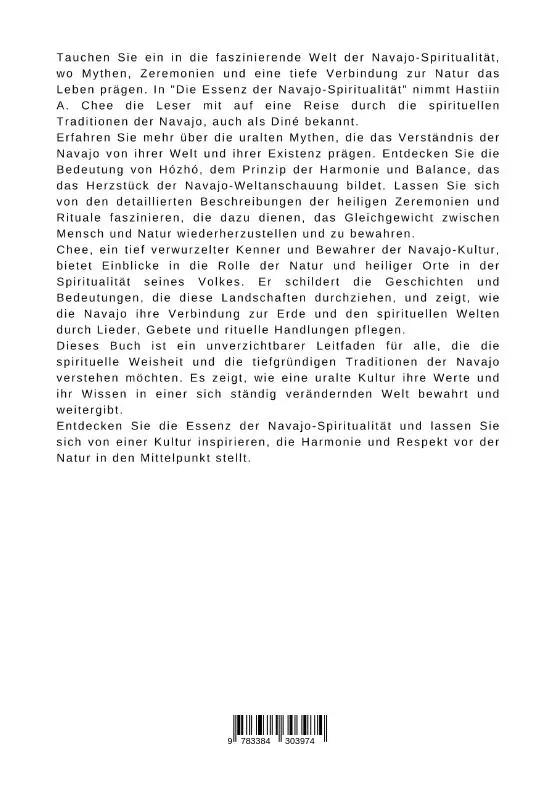 Rückseite: 9783384303974 | Die Essenz der Navajo-Spiritualität | Hastiin A. Chee | Taschenbuch