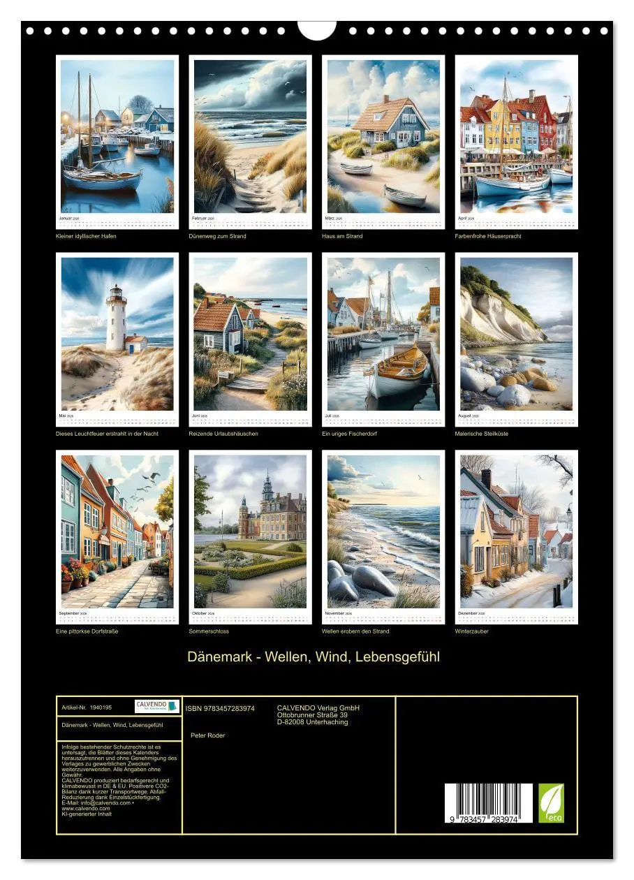 Bild: 9783457283974 | Dänemark - Wellen, Wind, Lebensgefühl (Wandkalender 2026 DIN A3...