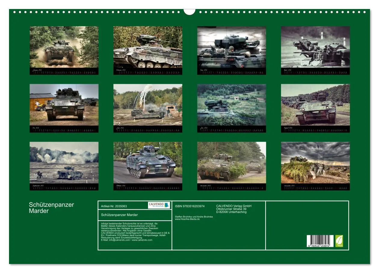 Bild: 9783516203974 | Schützenpanzer Marder (Wandkalender 2026 DIN A2 quer), CALVENDO...