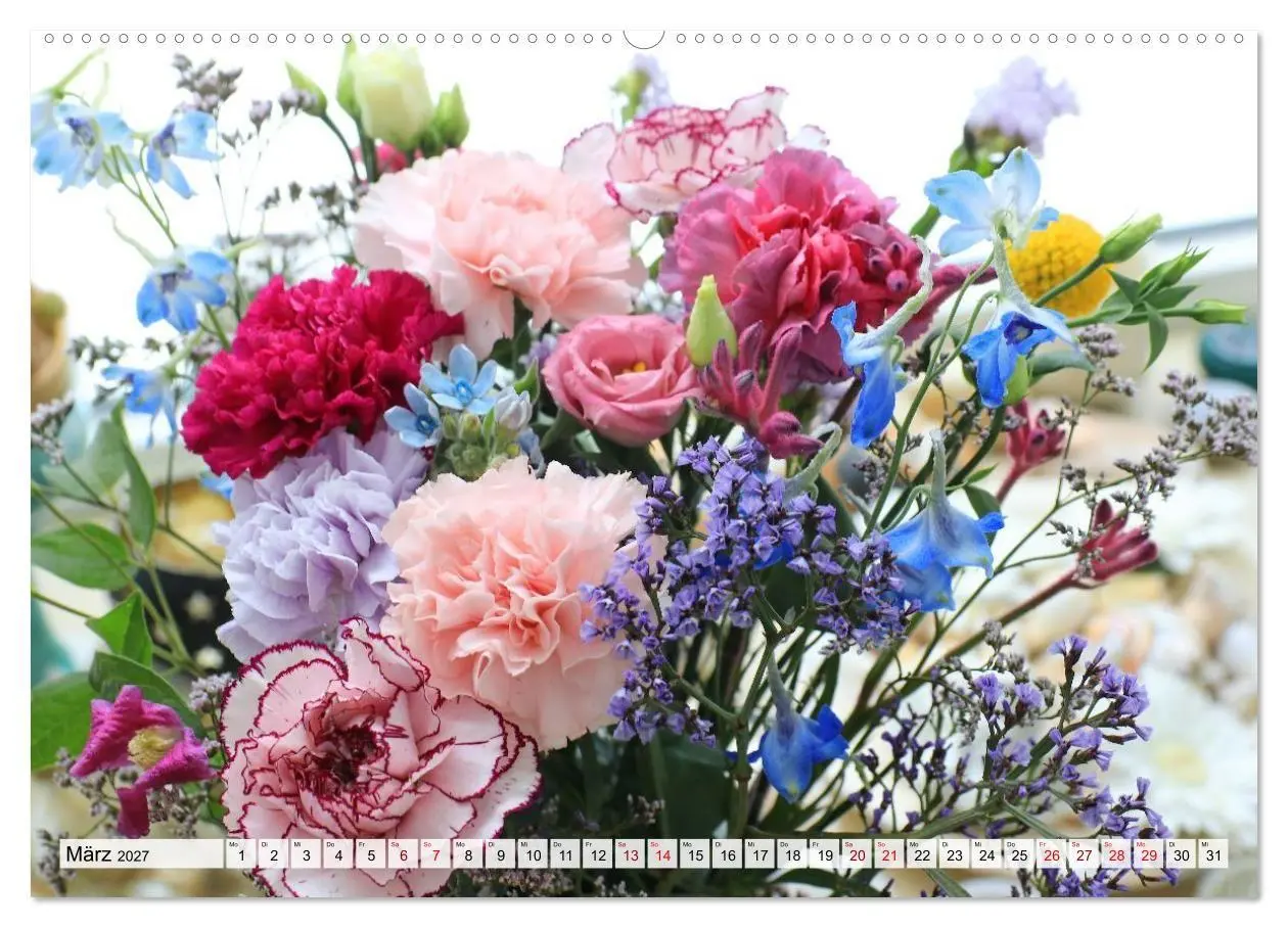 Bild: 9783516753974 | Blumen, bunt gemischt (Wandkalender 2027 DIN A2 quer), CALVENDO...