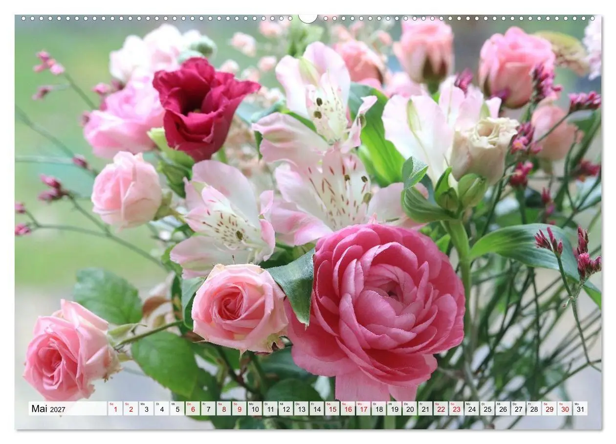 Bild: 9783516753974 | Blumen, bunt gemischt (Wandkalender 2027 DIN A2 quer), CALVENDO...